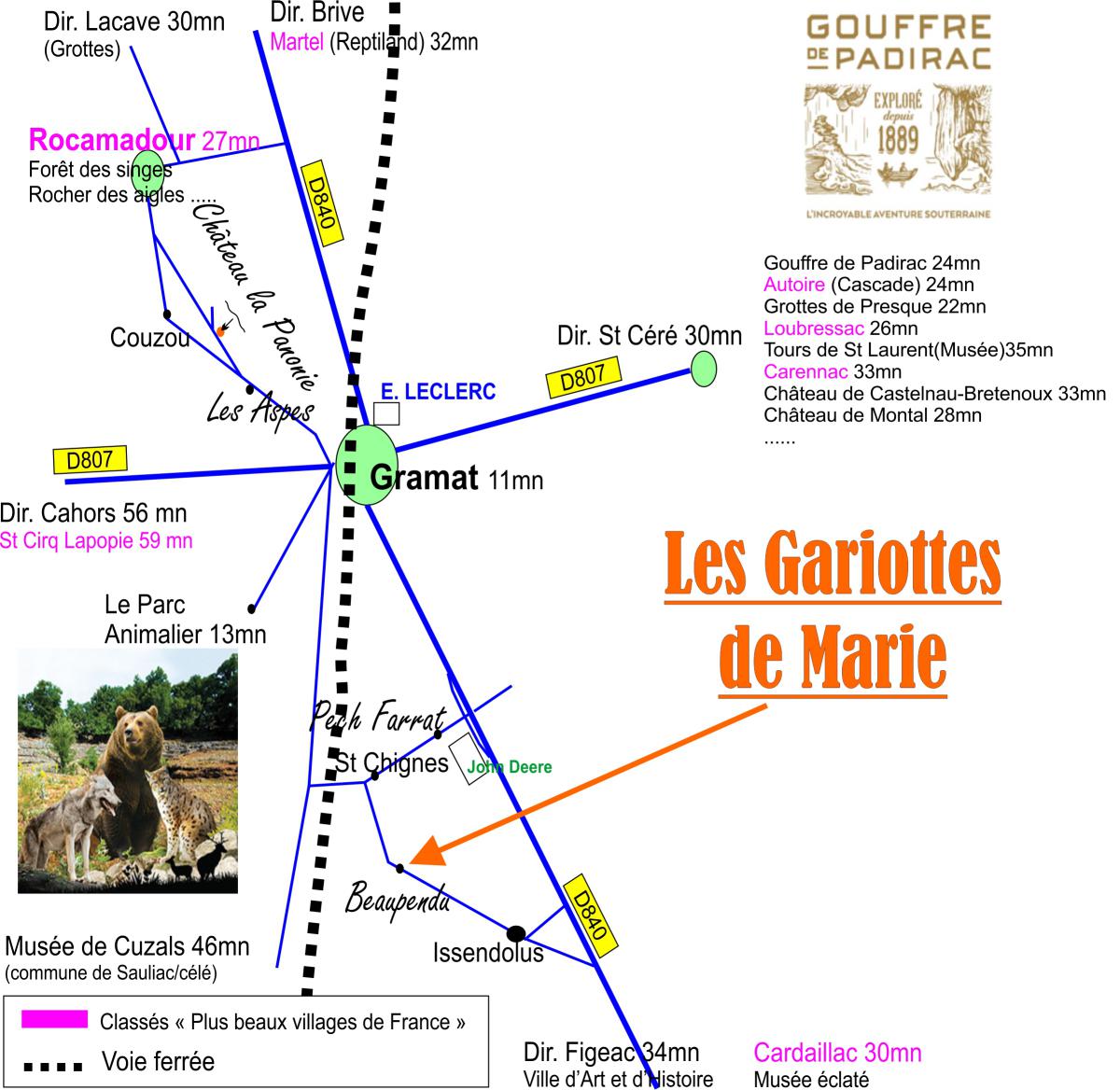 Tourisme autour du gite